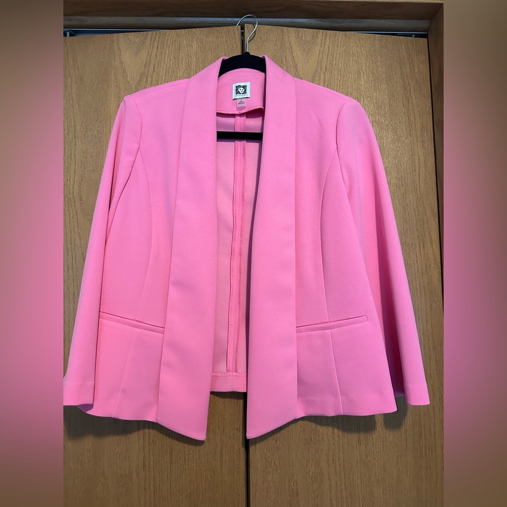 Anne Klein blazer, bright pink, size small, never worn.